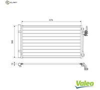 VALEO 822731 Air conditioning condenser