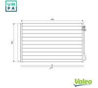 VALEO 822747 Air conditioning condenser