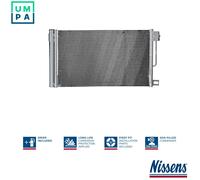 Nissens Air Conditioning Condenser 94973 fits Alfa Romeo, Citroën, Fiat, Opel, Peugeot, Vauxhall