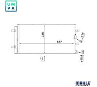 MAHLE AC102000S A/C Condenser Parallel Cooling Pipes Fits Audi A6 A6 Allroad A7