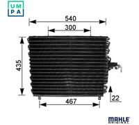 MAHLE ORIGINAL AC 166 000S Air conditioning condenser