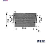 MAHLE ORIGINAL AC 172 000S Air conditioning condenser