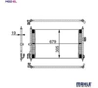 MAHLE ORIGINAL AC 252 000S Air conditioning condenser