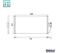 MAHLE AC 266 000S Air conditioning condenser