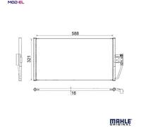MAHLE AC 266 000S Air conditioning condenser