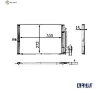 MAHLE ORIGINAL AC 317 000S Air conditioning condenser
