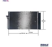 MAHLE ORIGINAL AC 345 000S Air conditioning condenser