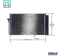 MAHLE ORIGINAL AC 345 000S Air conditioning condenser