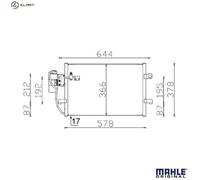 CONDENSER AIR CONDITIONING AC 351 000S FOR MERCEDES-BENZ M 166.995 2.1L 4cyl