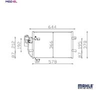 Mahle A/C condenser - AC351000S