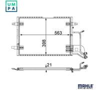 CONDENSER AIR CONDITIONING AC 352 000S FOR VW AUDI A6/S6 ADR/ARG/APT/AEB 1.8L