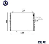 MAHLE ORIGINAL AC 357 000S Air conditioning condenser