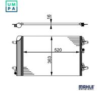 MAHLE ORIGINAL AC 358 000S Air conditioning condenser