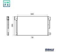 MAHLE ORIGINAL AC 367 000S Air conditioning condenser