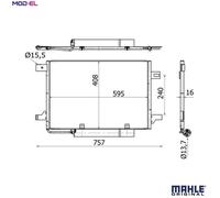 MAHLE ORIGINAL AC 369 000S Air conditioning condenser