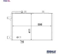 MAHLE ORIGINAL AC 370 000S Air conditioning condenser