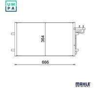 MAHLE ORIGINAL AC 374 000S Air conditioning condenser