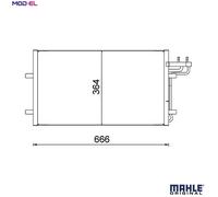 MAHLE ORIGINAL AC 374 000S Air conditioning condenser