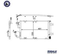 Mahle A/C condenser - AC400000S