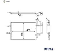 MAHLE AC 404 000S CONDENSER AIR CONDITIONING
