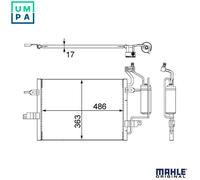 MAHLE AC 404 000S CONDENSER AIR CONDITIONING