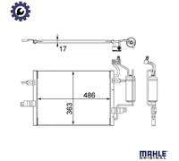 MAHLE AC 404 000S CONDENSER AIR CONDITIONING