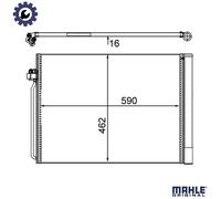 Mahle A/C condenser - AC405000S