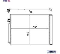 Mahle A/C condenser - AC405000S