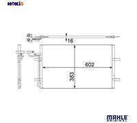 MAHLE ORIGINAL AC 410 001S Air conditioning condenser