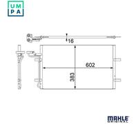 MAHLE ORIGINAL AC 410 001S Air conditioning condenser