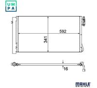 Mahle A/C condenser - AC414001S