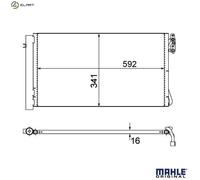 Mahle A/C condenser - AC414001S