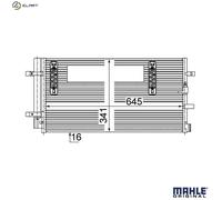 MAHLE ORIGINAL AC 457 000S Air conditioning condenser