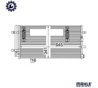 MAHLE ORIGINAL AC 457 000S Air conditioning condenser