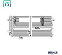 MAHLE ORIGINAL AC 457 000S Air conditioning condenser