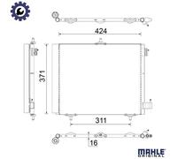 MAHLE ORIGINAL AC 460 000S Air conditioning condenser