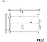 MAHLE Aircon Condenser AC464000S for HONDA CIVIC VIII Hatchback (FN, FK) etc