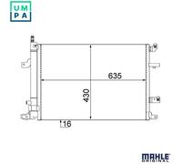 MAHLE ORIGINAL AC 497 000S Air conditioning condenser