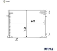 MAHLE ORIGINAL AC 528 000S Air conditioning condenser