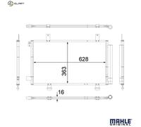 MAHLE ORIGINAL AC 556 000S Air conditioning condenser