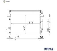 MAHLE ORIGINAL AC 557 000S Air conditioning condenser