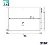Mahle A/C condenser - AC567000S