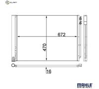 Mahle A/C condenser - AC567000S