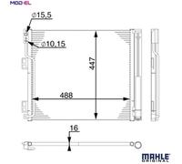 MAHLE ORIGINAL AC 570 000S Air conditioning condenser