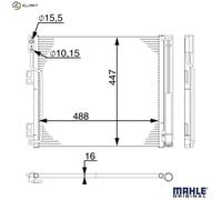 MAHLE ORIGINAL AC 570 000S Air conditioning condenser