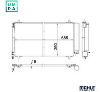 MAHLE AC 592 000S Air conditioning condenser