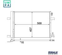 MAHLE ORIGINAL AC 636 000S Air conditioning condenser