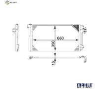 MAHLE ORIGINAL AC 672 000S Air conditioning condenser