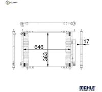 MAHLE AC 678 000S CONDENSER AIR CONDITIONING