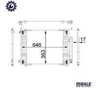 MAHLE AC 678 000S CONDENSER AIR CONDITIONING